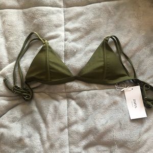 Zaful khaki green bikini top